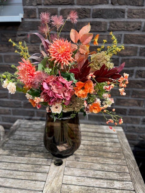 Zijden boeket Herfstkleuren