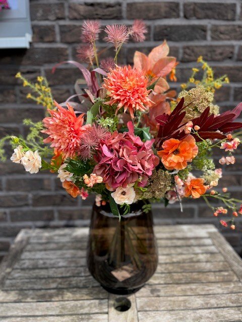 Zijden boeket Herfstkleuren