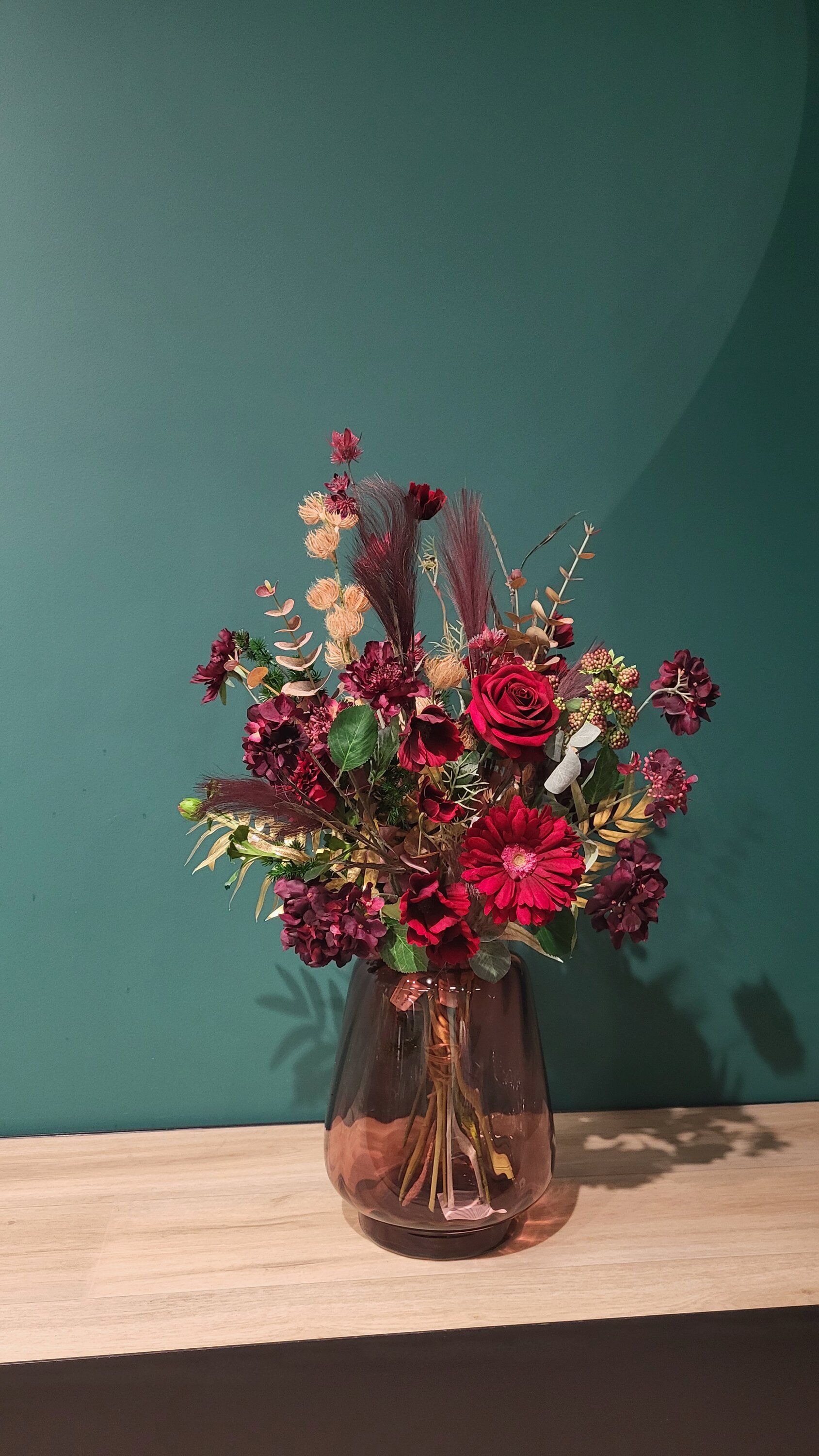 Zijden boeket winterkleuren