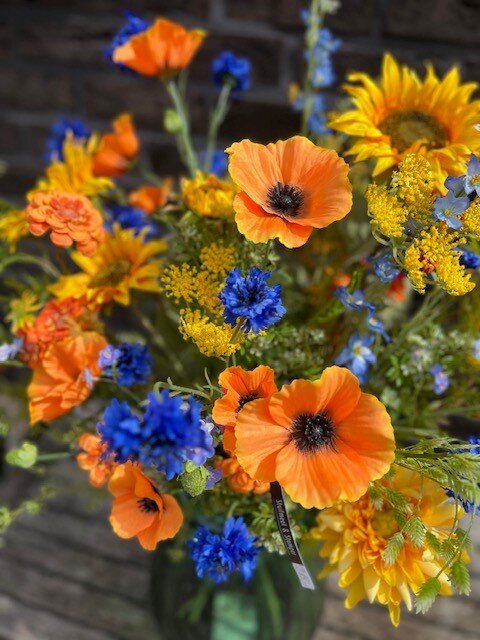 Zijden boeket Zomerkleuren